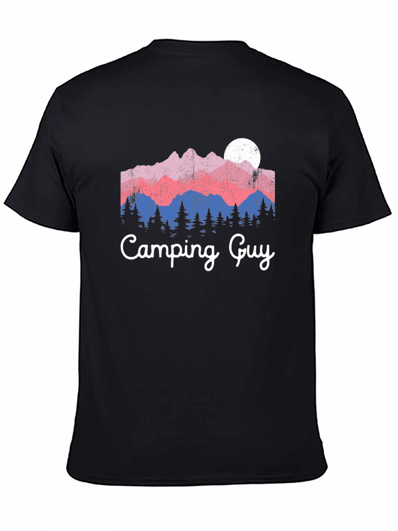 Camping Guy Graphic Tee - Mountain Scene