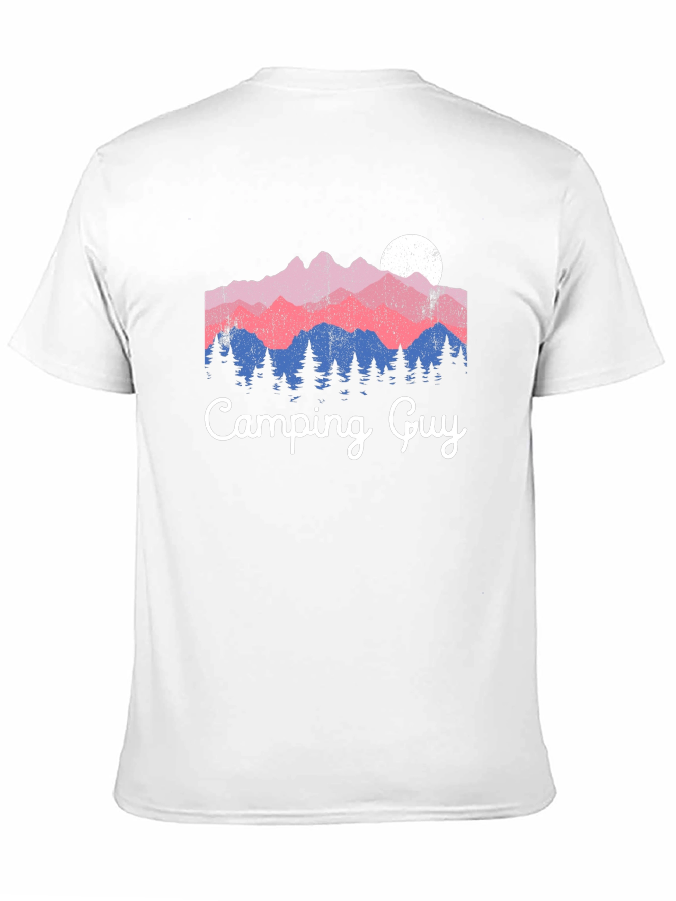 Camping Guy Graphic Tee - Mountain Scene