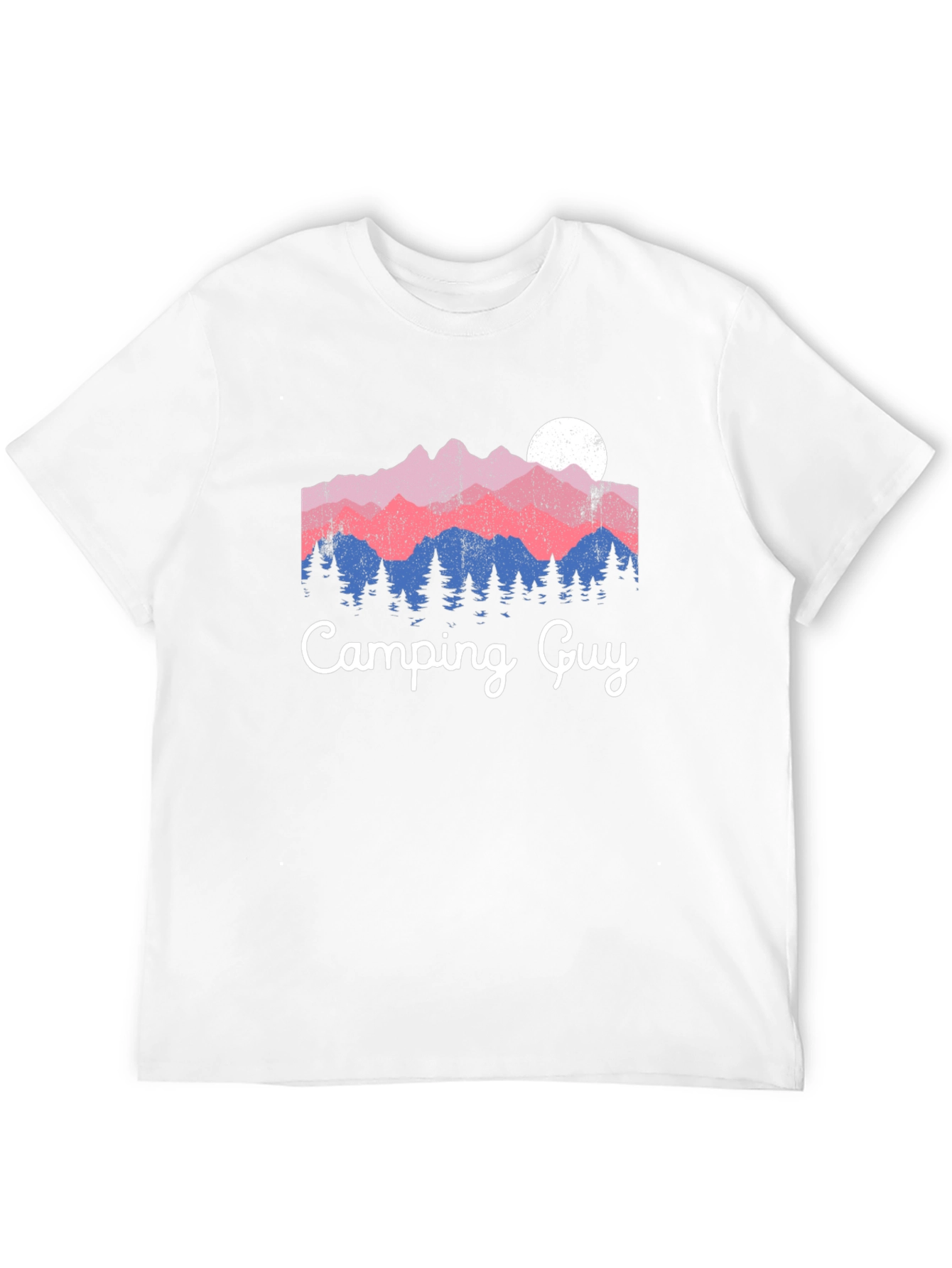 Camping Guy Graphic Tee - Mountain Scene