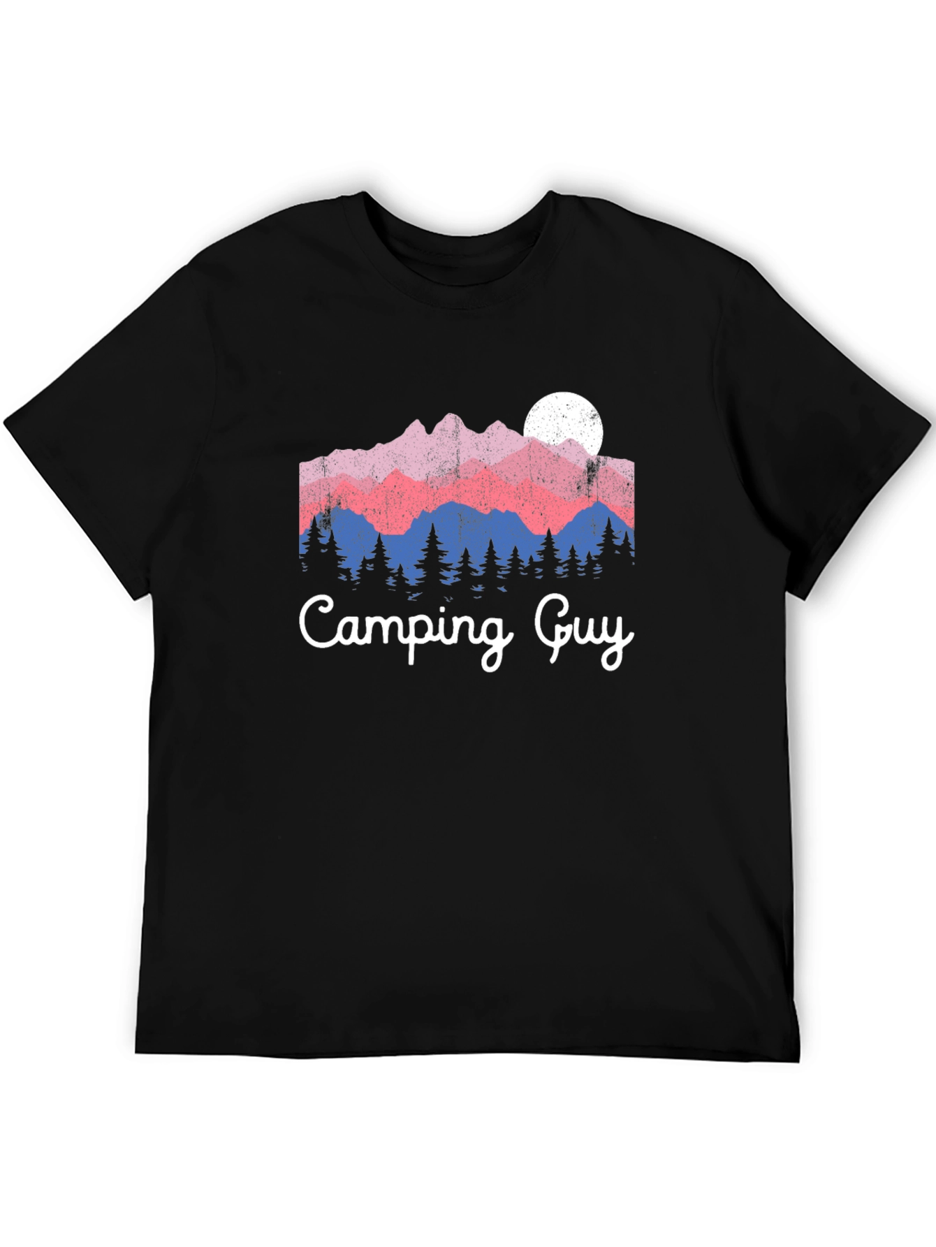 Camping Guy Graphic Tee - Mountain Scene