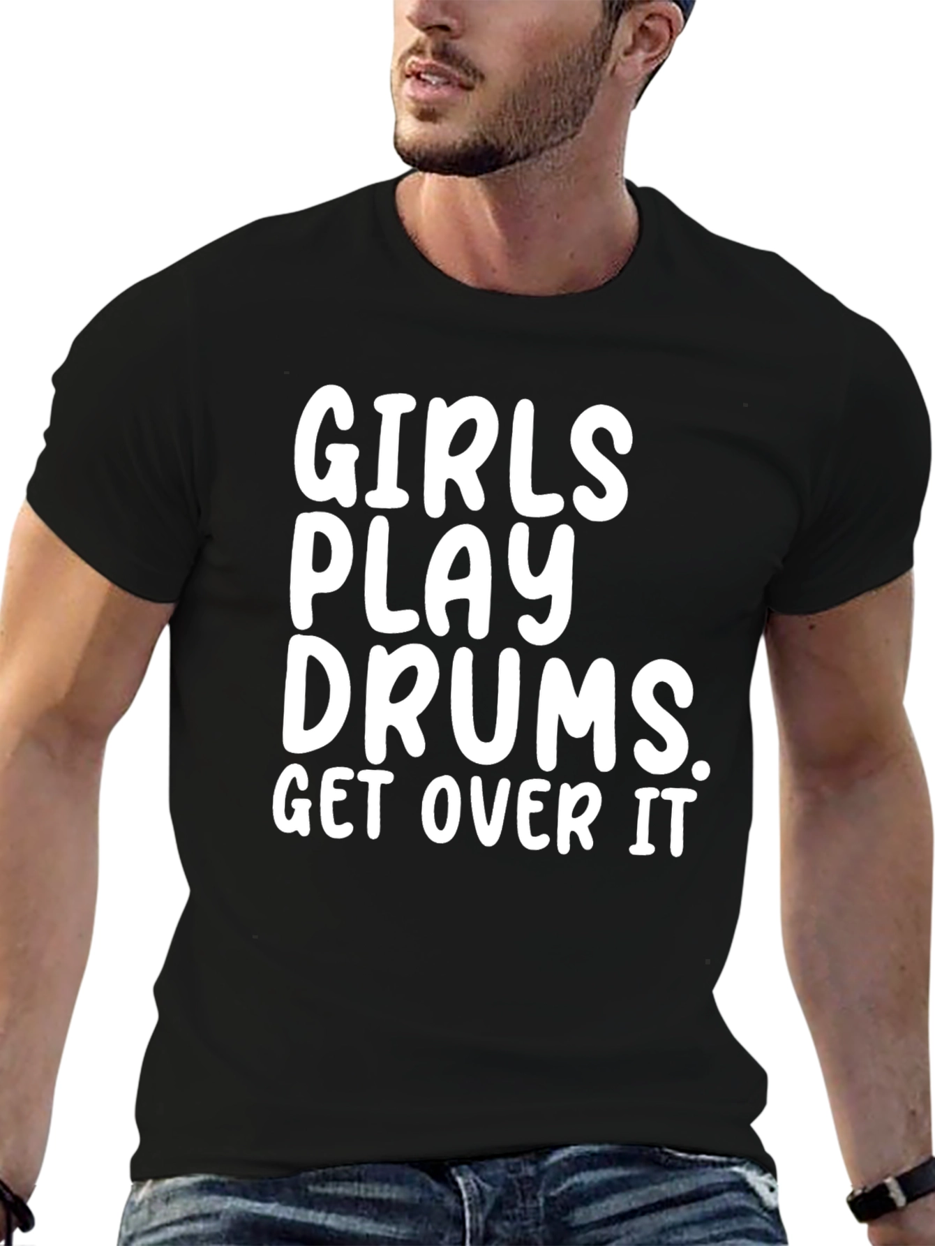Girls Play Drums Graphic Tee