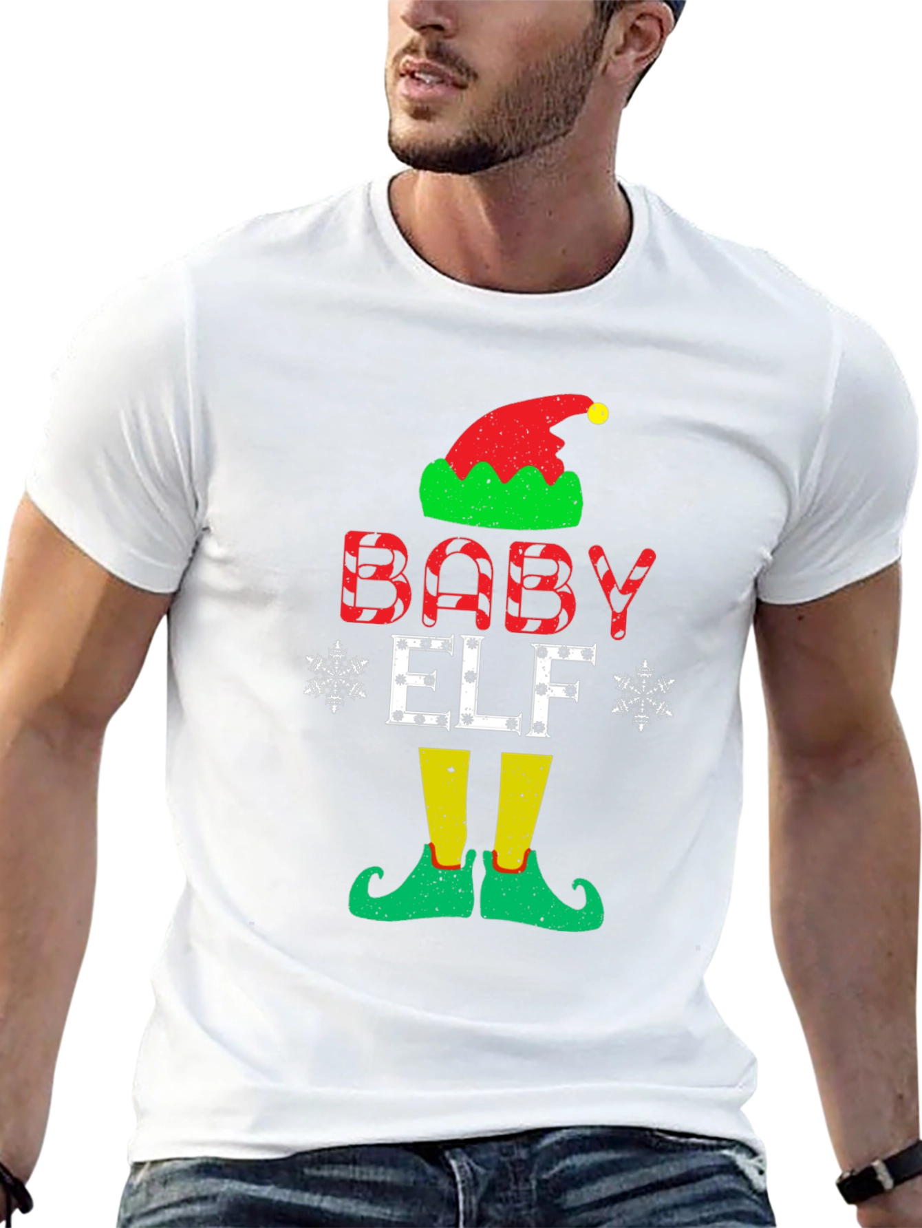 Baby Elf Christmas T-Shirt Festive Holiday Apparel