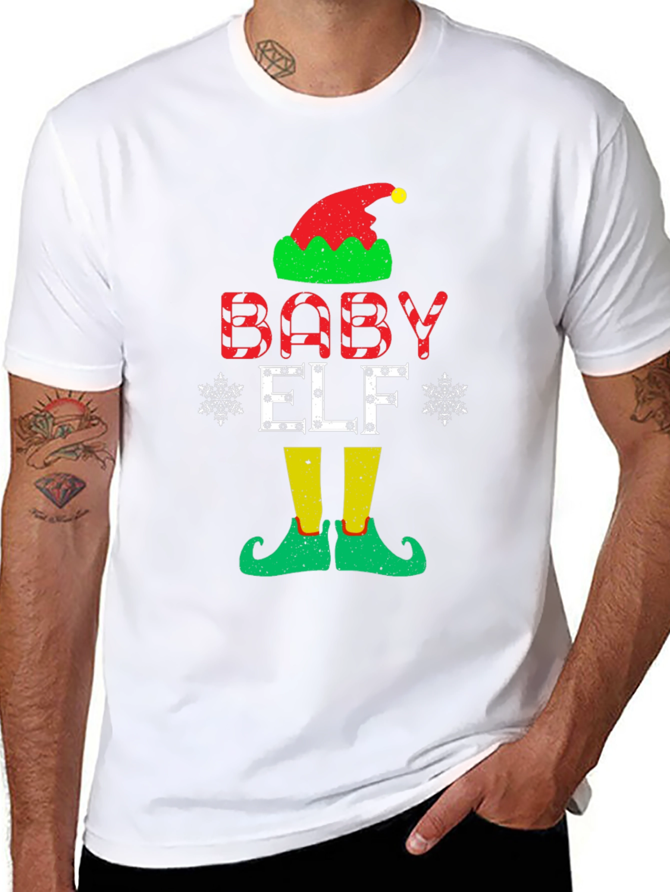 Baby Elf Christmas T-Shirt Festive Holiday Apparel