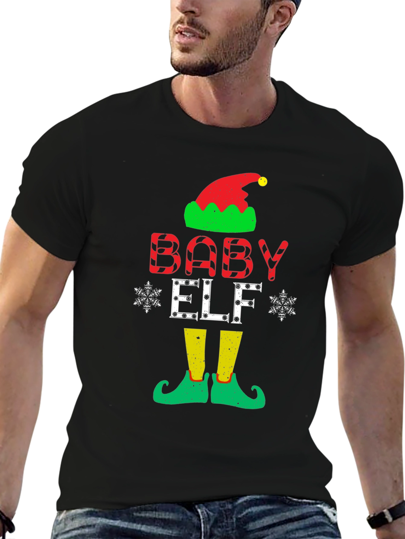 Baby Elf Christmas T-Shirt Festive Holiday Apparel