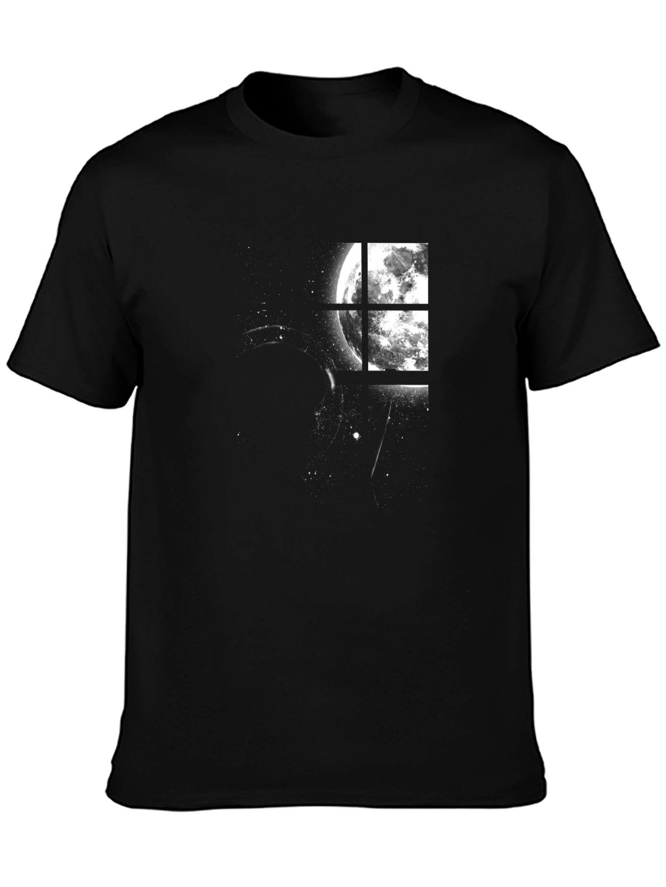 Moonlit Window Tee - Stylish Graphic Print