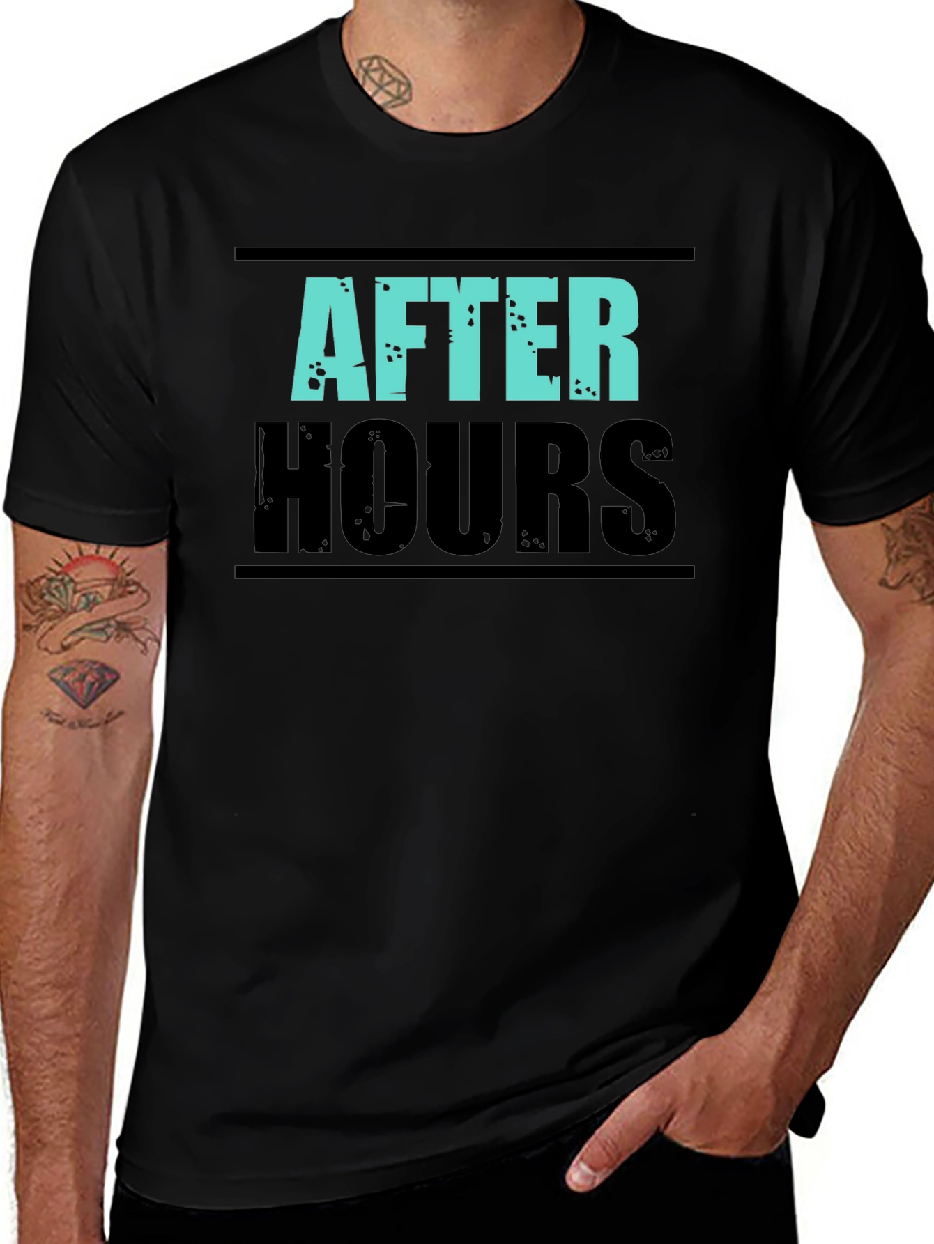 After Hours Graphic Print Black T-Shirt