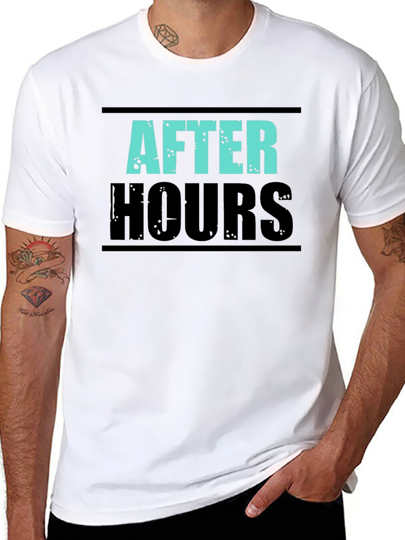 After Hours Graphic Print Black T-Shirt