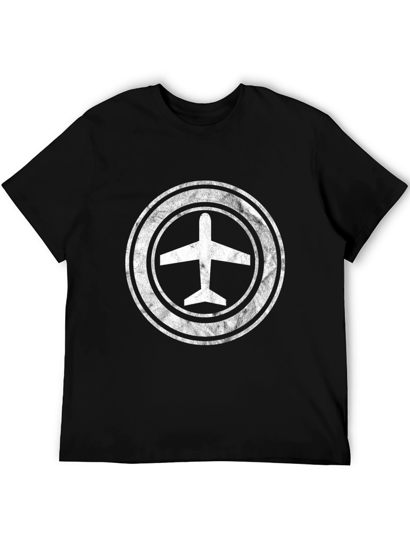 Airplane Logo Black T-Shirt - Pilot Gift