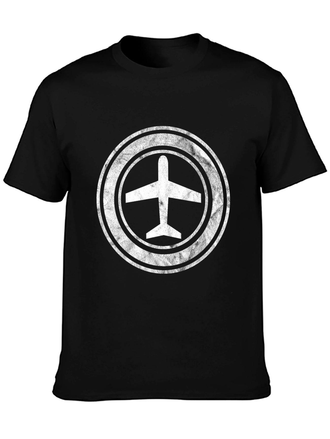 Airplane Logo Black T-Shirt - Pilot Gift