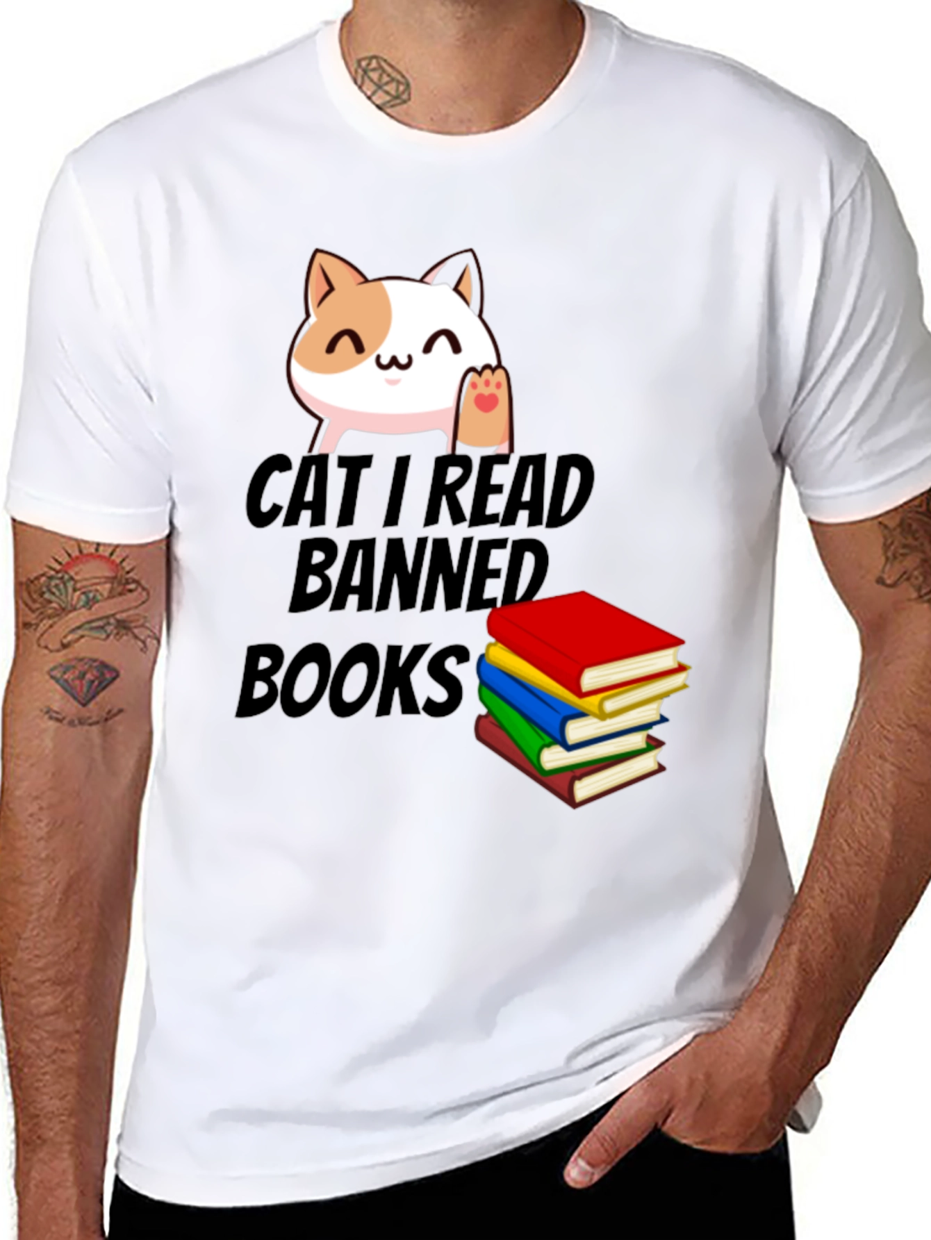 Cat I Read Banned Books T-Shirt