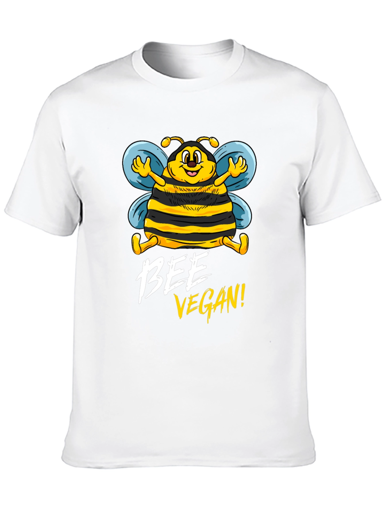 Bee Vegan Black Graphic T-Shirt