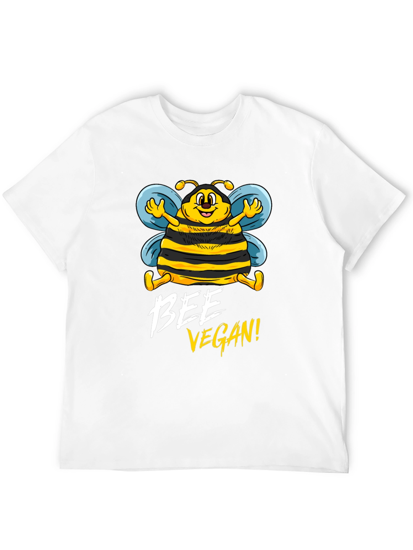 Bee Vegan Black Graphic T-Shirt