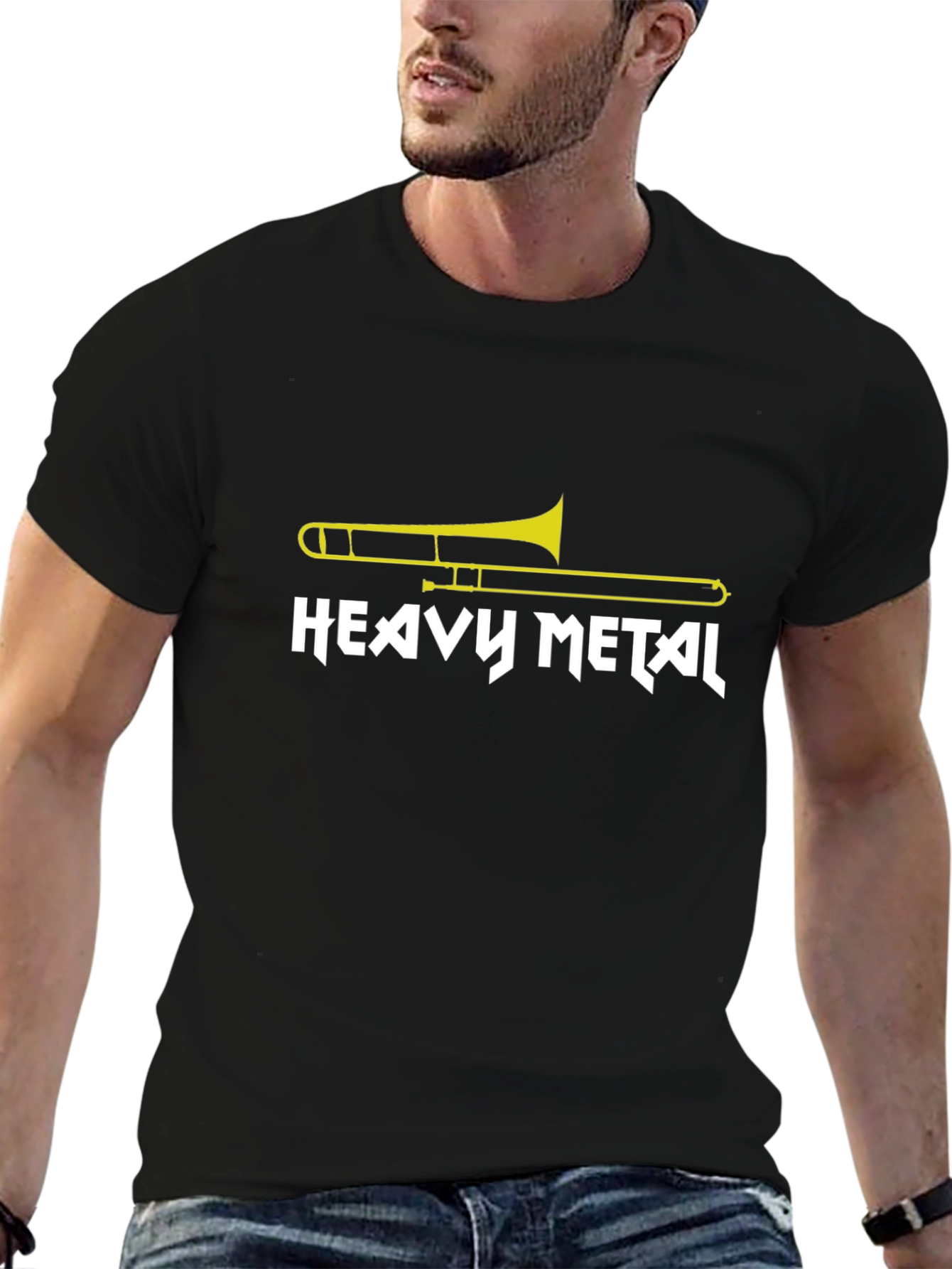 Heavy Metal Trombone Graphic T-Shirt