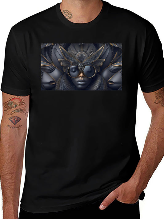 Abstract Art Graphic Black T-Shirt