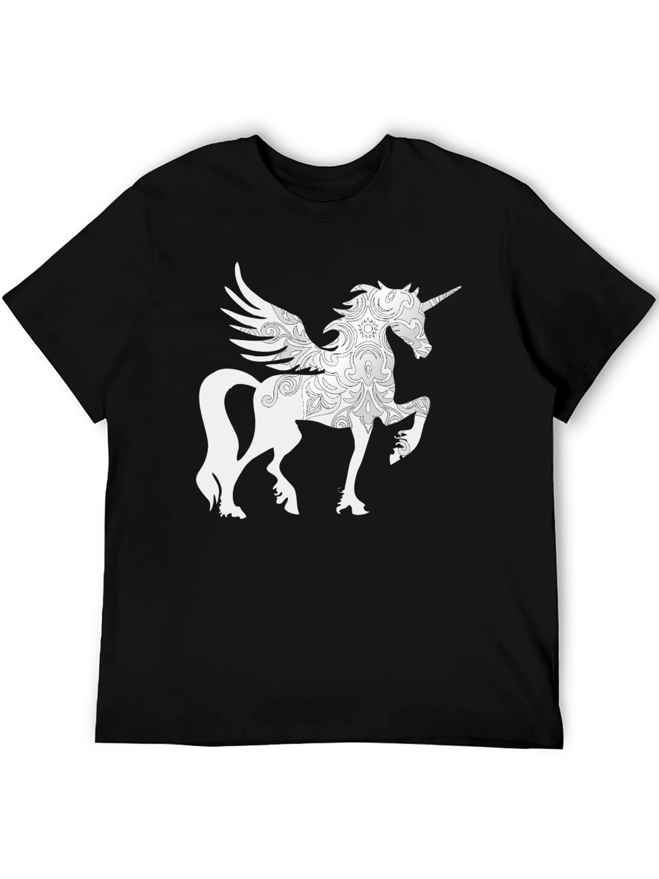 Unicorn Pegasus Graphic Tee - Black