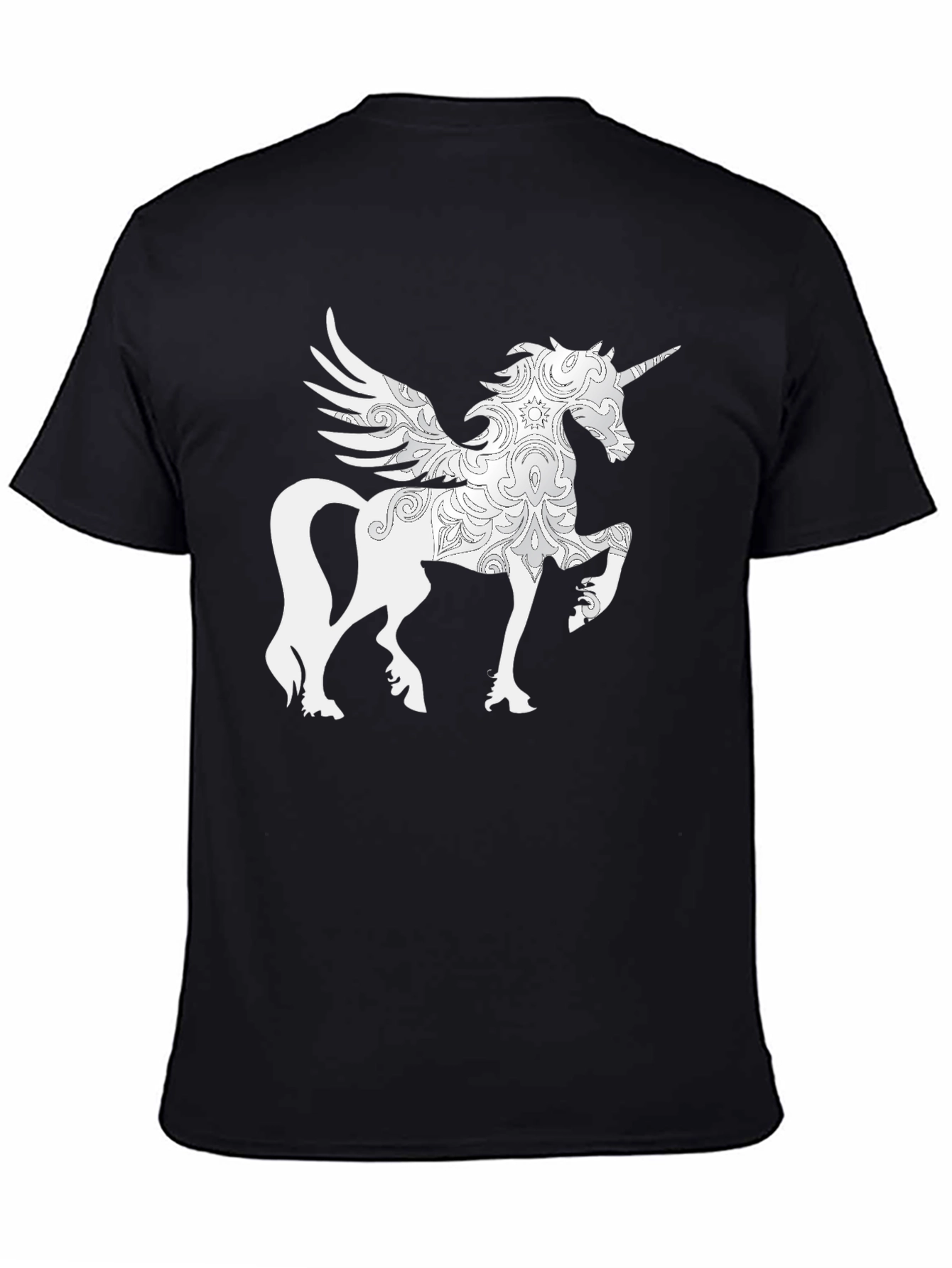 Unicorn Pegasus Graphic Tee - Black