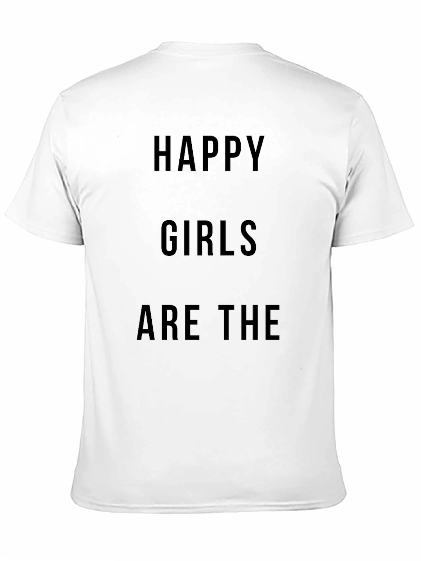 Happy Girls T-Shirt - Black Graphic Tee