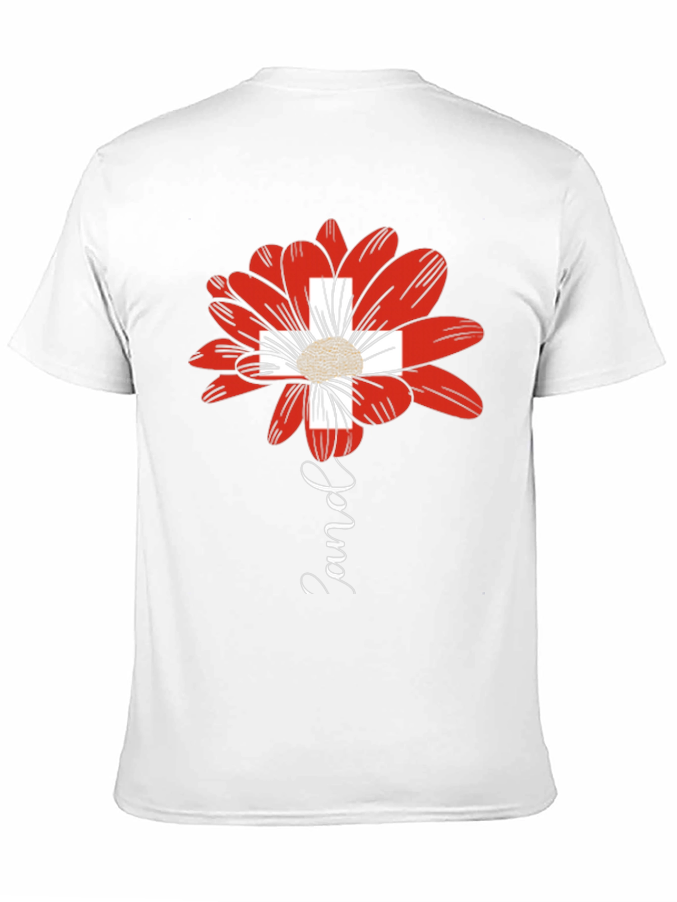 Swiss Flower T-Shirt - Modern Graphic Tee