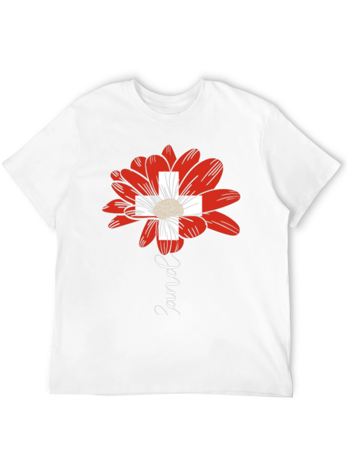 Swiss Flower T-Shirt - Modern Graphic Tee