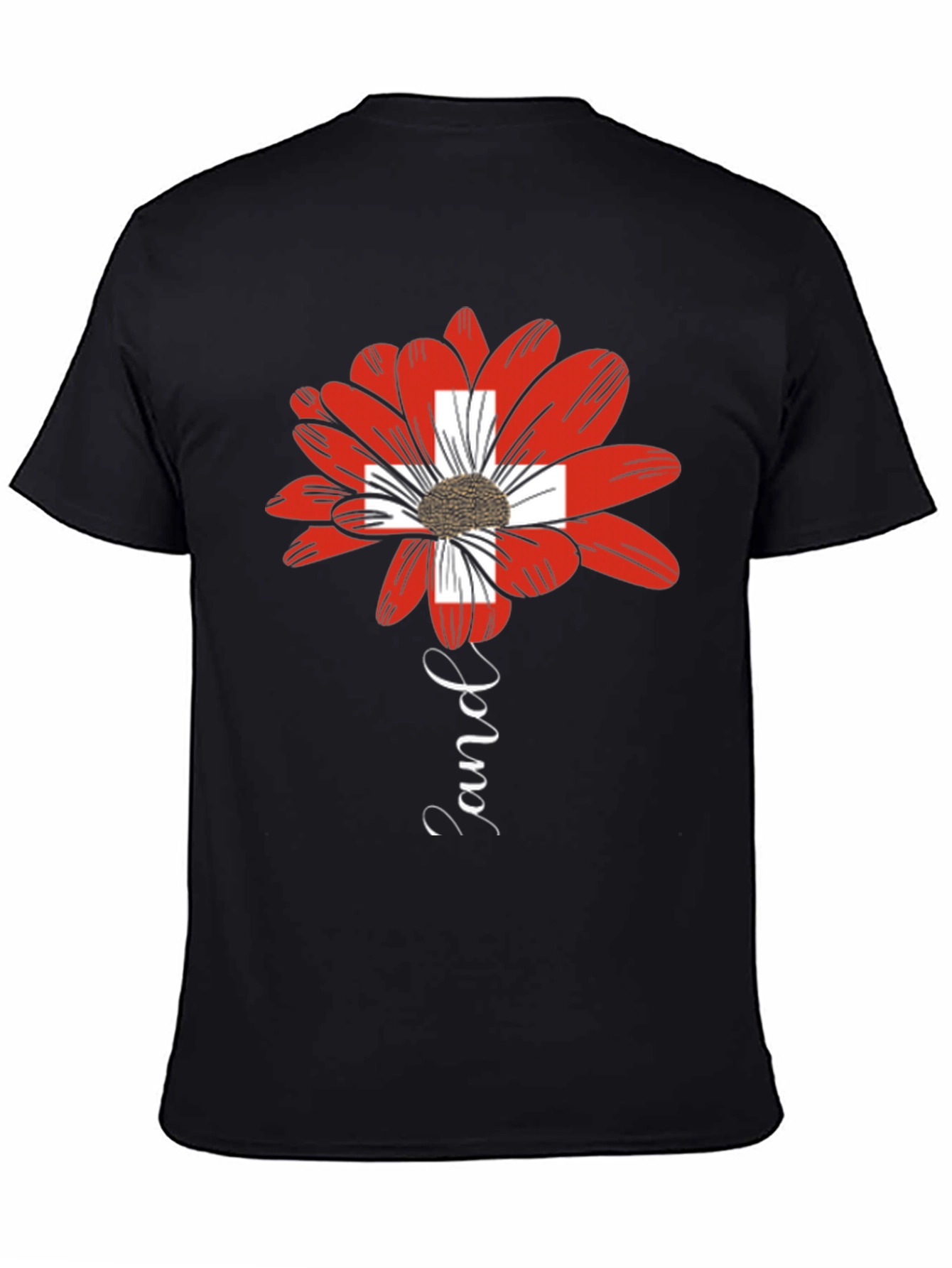 Swiss Flower T-Shirt - Modern Graphic Tee