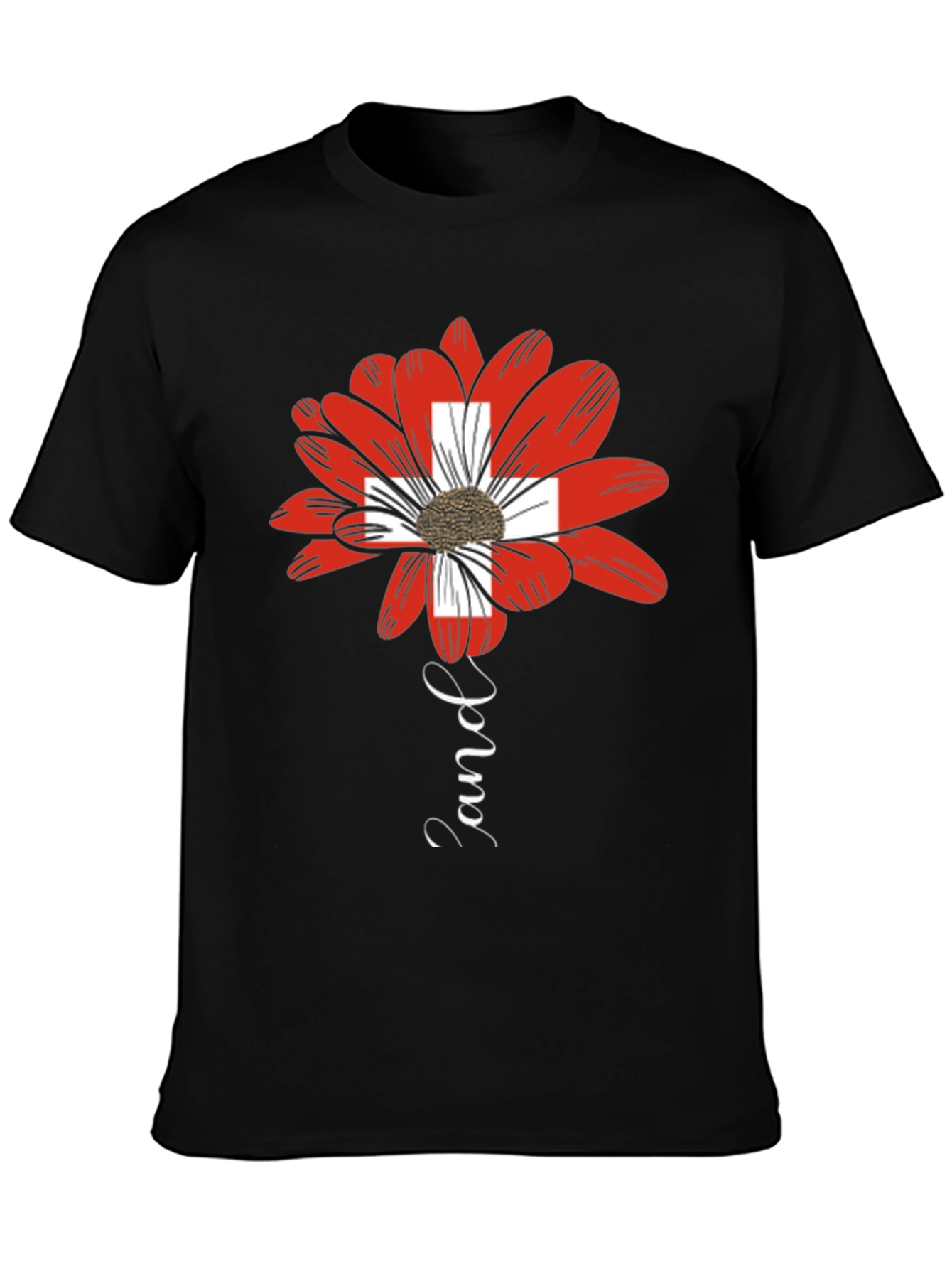 Swiss Flower T-Shirt - Modern Graphic Tee