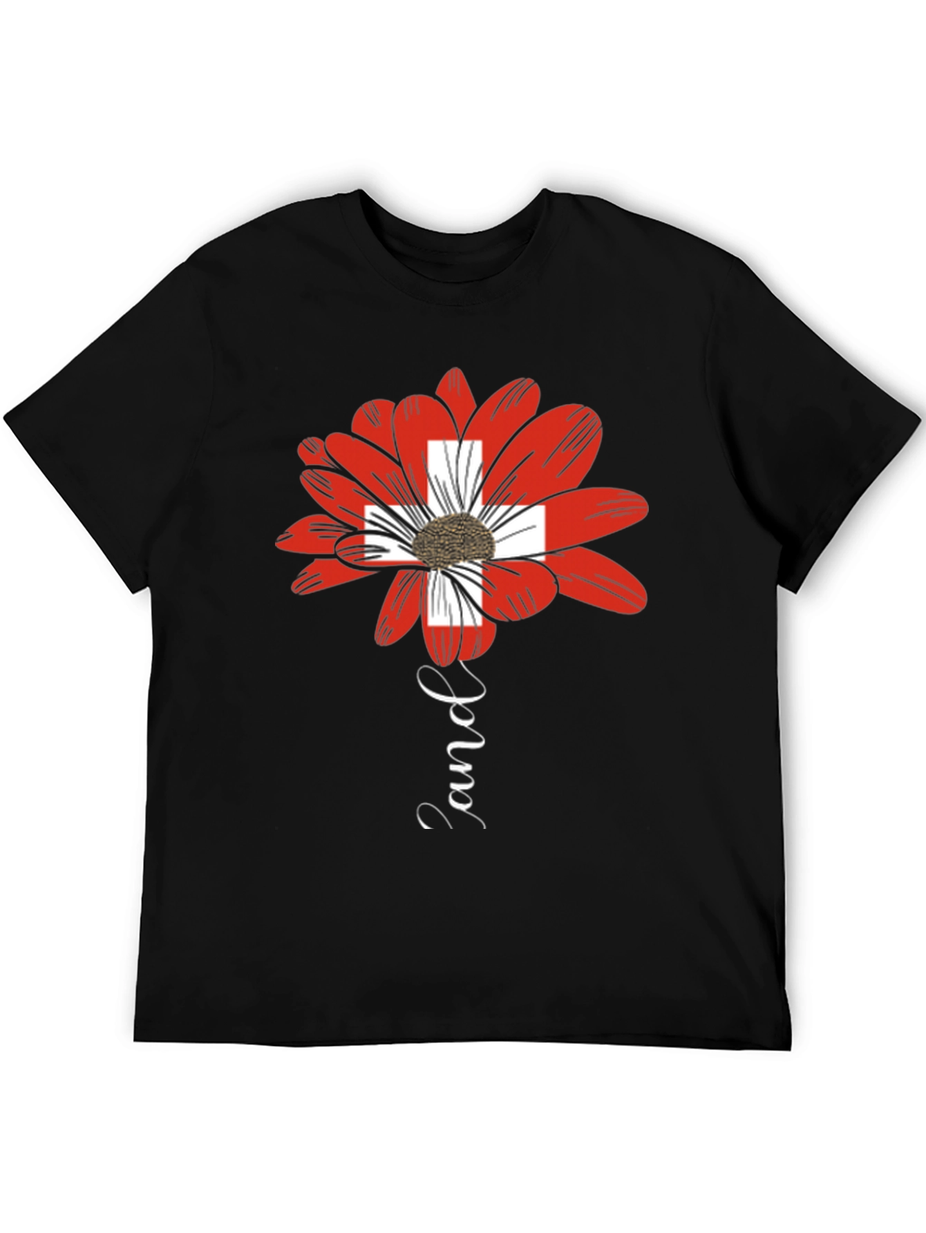 Swiss Flower T-Shirt - Modern Graphic Tee