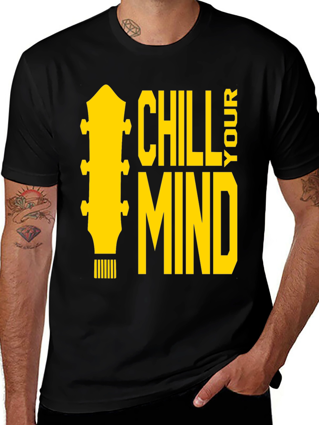 Chill Your Mind Graphic Tee - Black