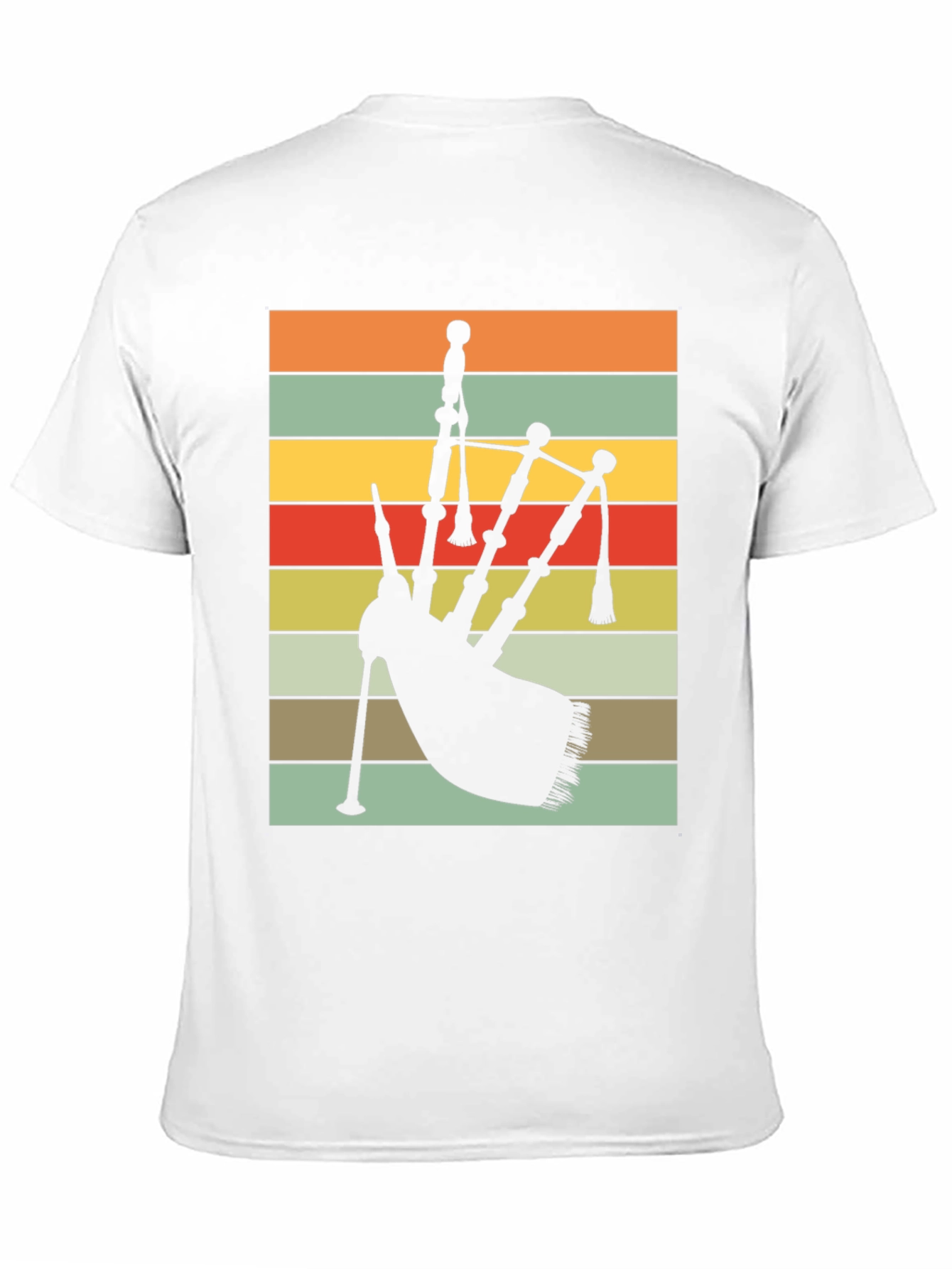 Retro Bagpipe Silhouette T-Shirt