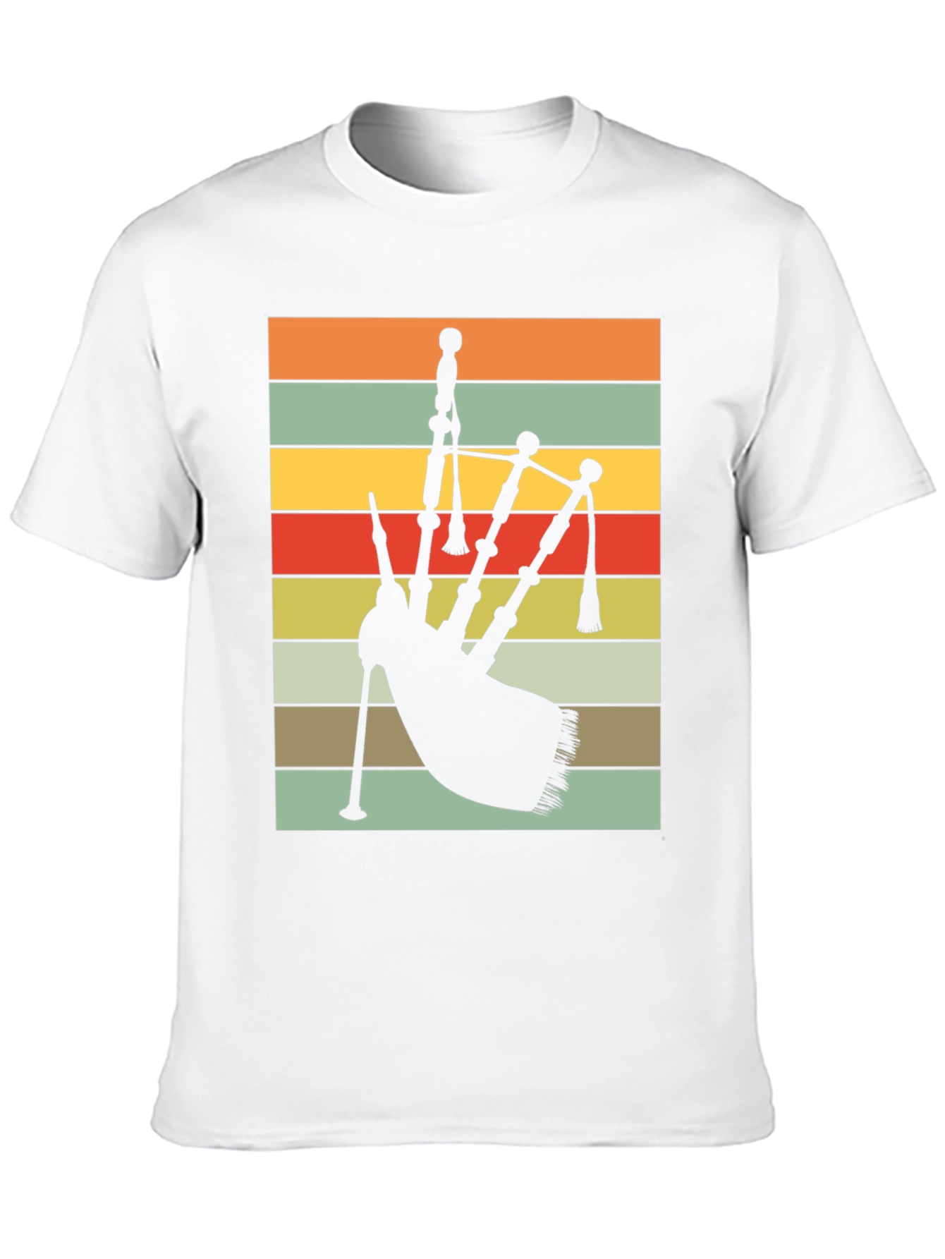 Retro Bagpipe Silhouette T-Shirt