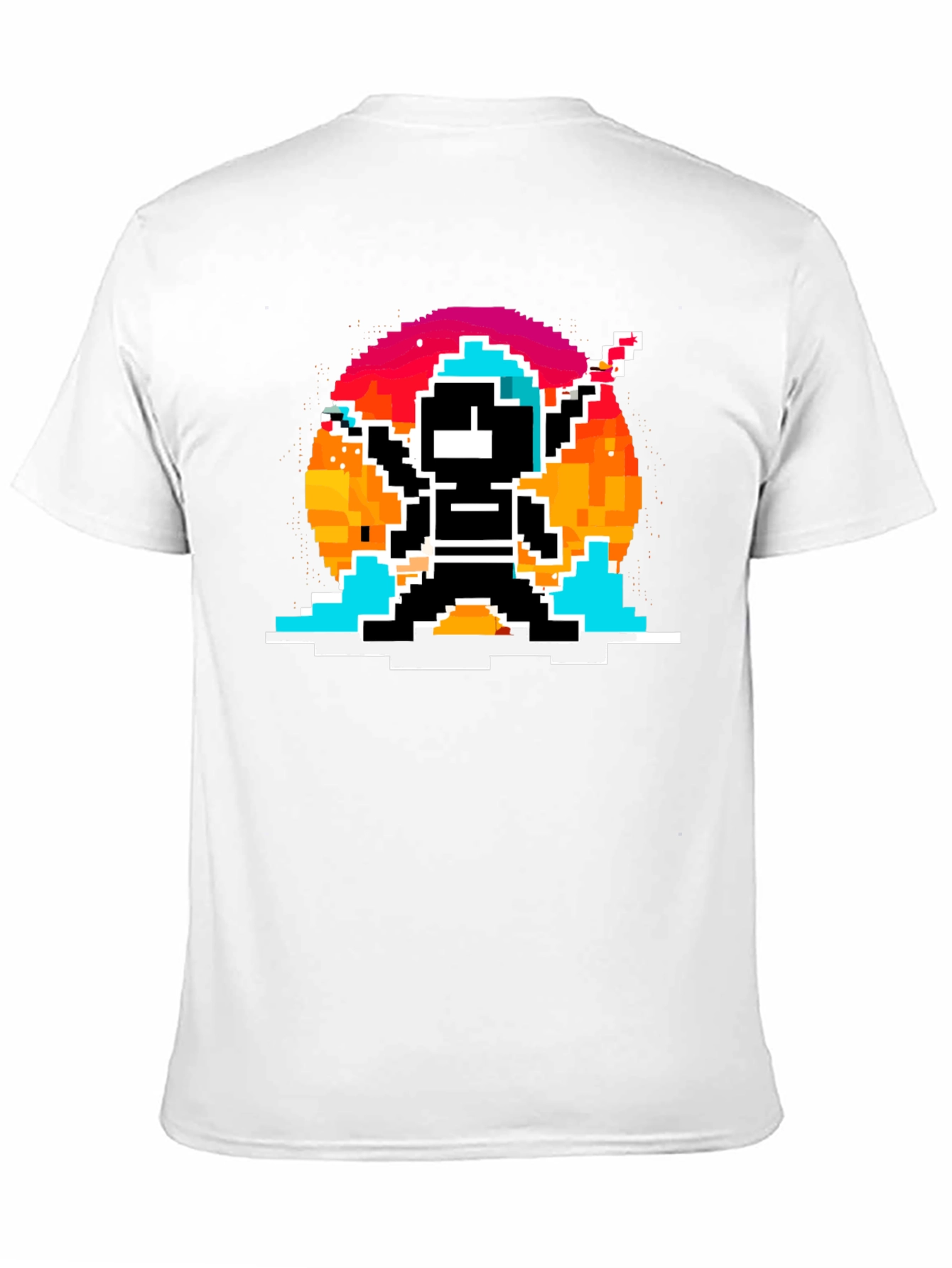Retro Pixel Ninja T-Shirt - Black