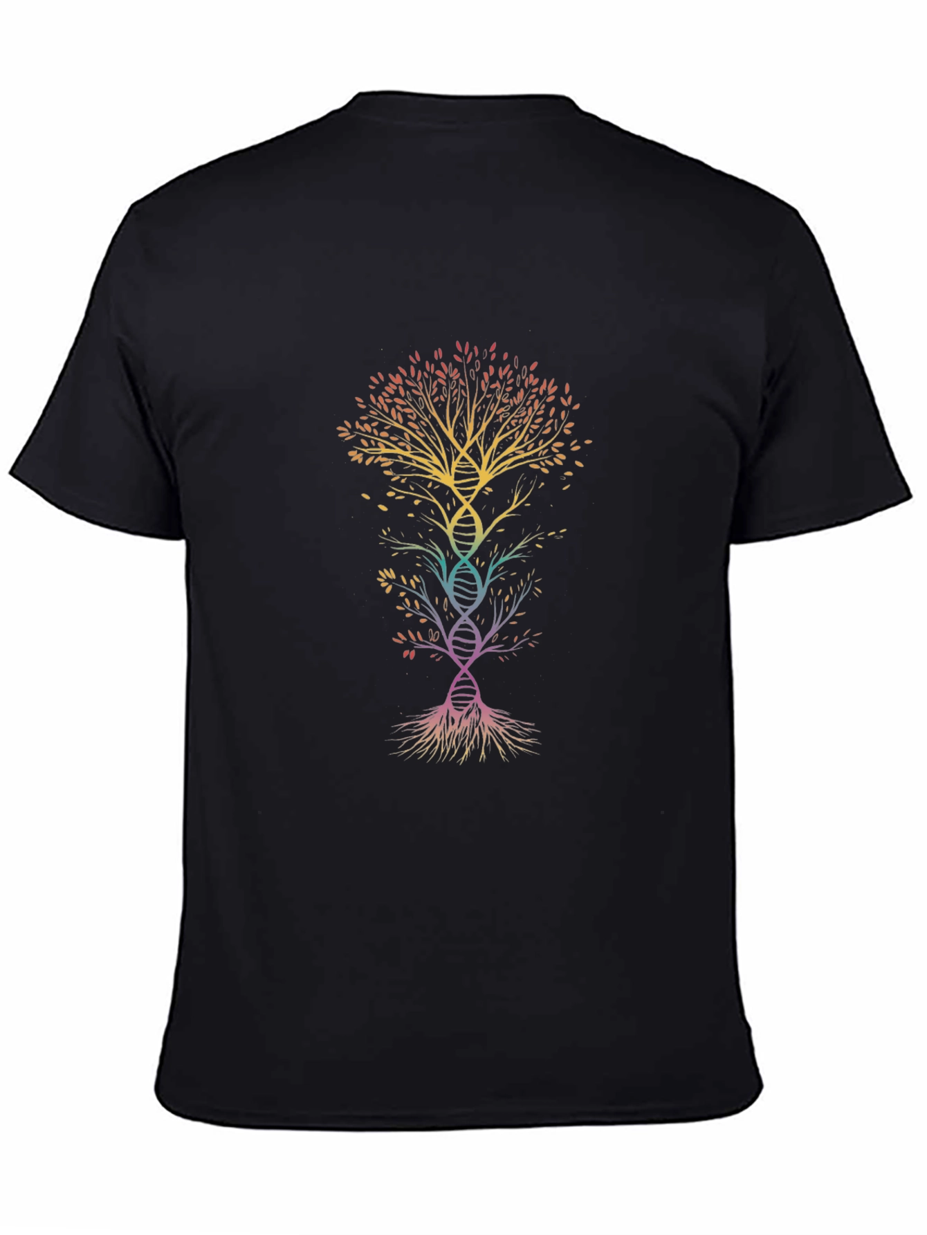 DNA Tree Graphic Tee - Unisex Black T-Shirt