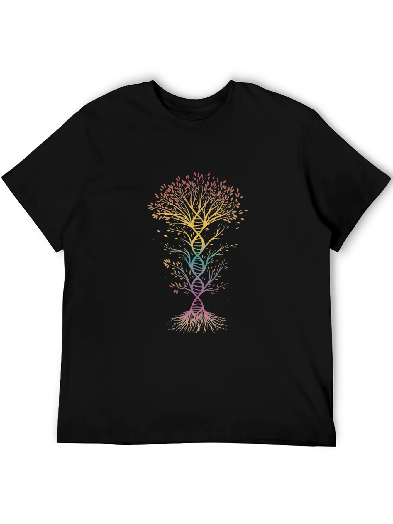 DNA Tree Graphic Tee - Unisex Black T-Shirt