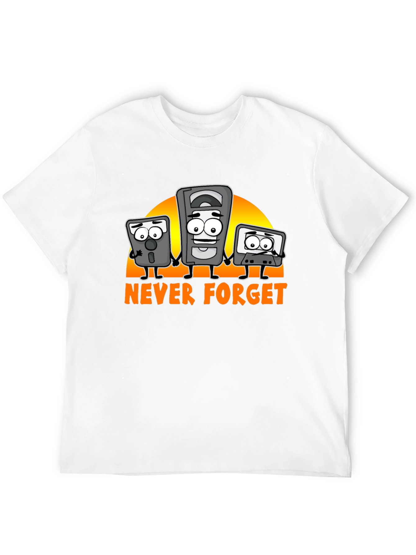 Never Forget Retro Tech Black T-Shirt