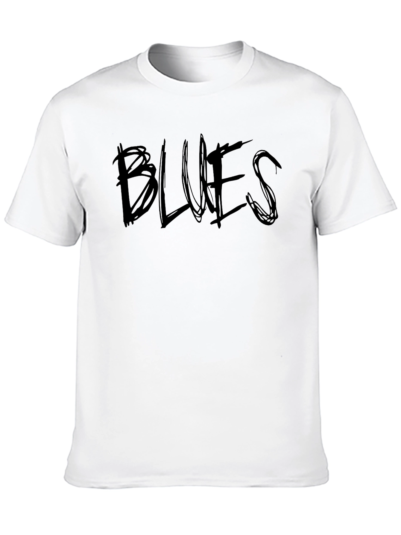 Blues Graphic Tee - Black Cotton T-Shirt