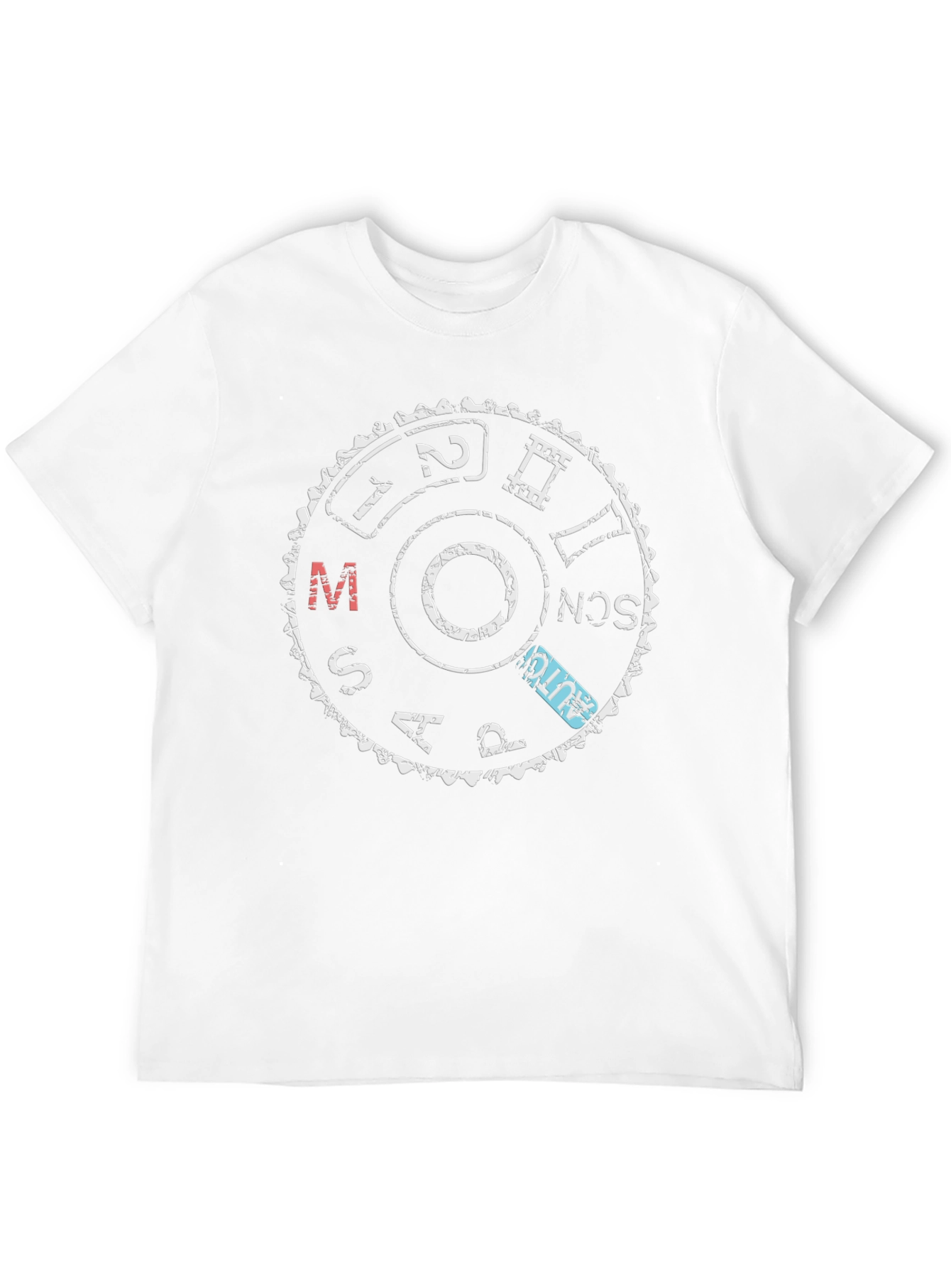 Camera Mode Dial Graphic T-Shirt - Black