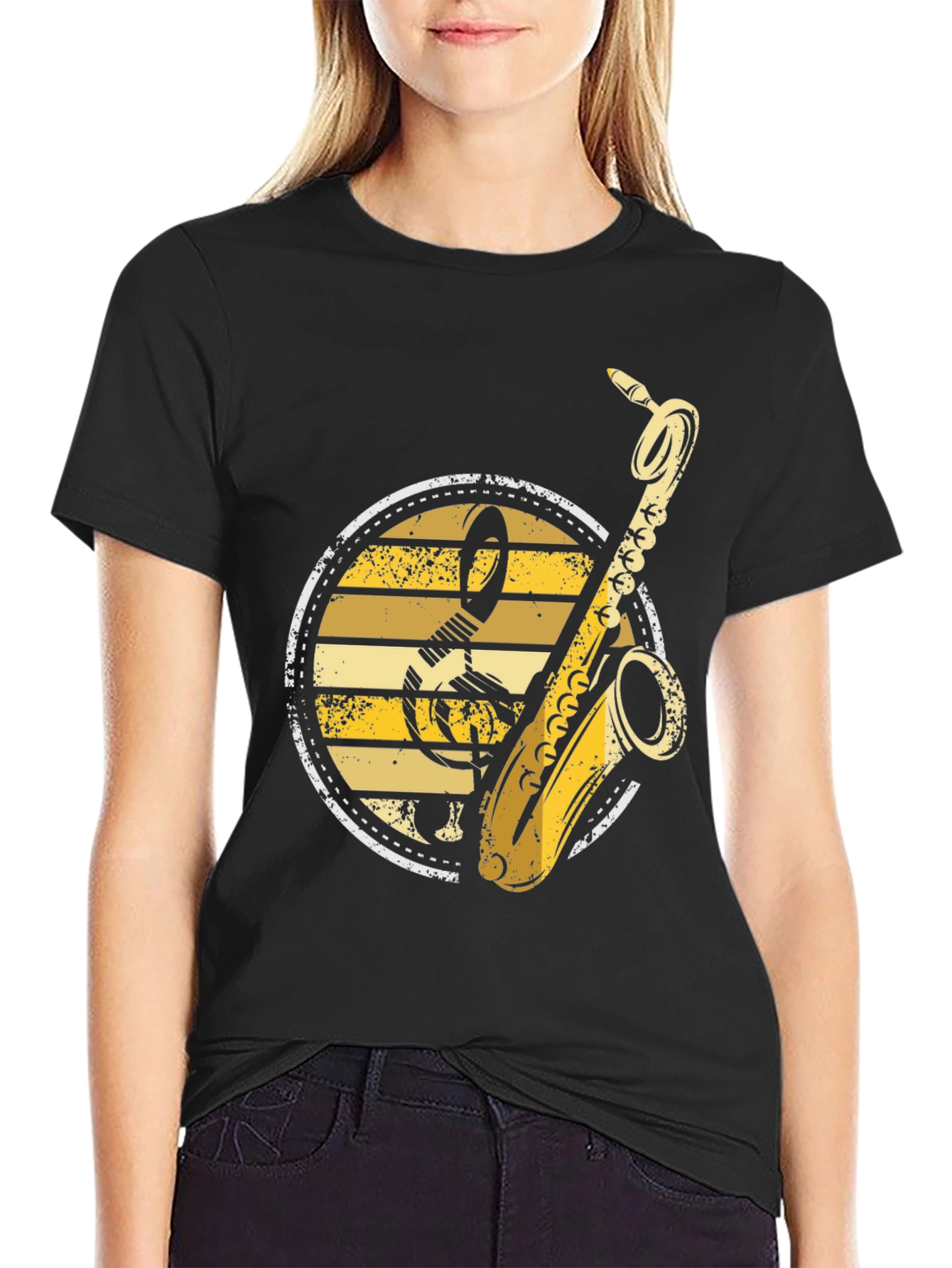 Saxophone Music T-Shirt - Retro Band Tee