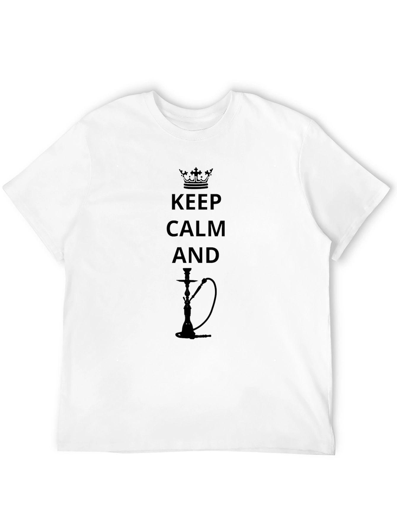 Keep Calm Hookah T-Shirt - Black Graphic Tee
