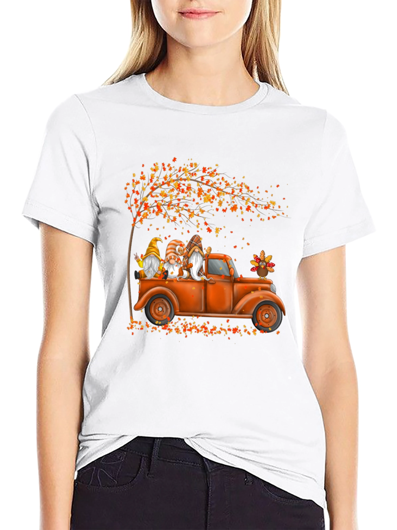 Fall Gnomes Truck Graphic Tee