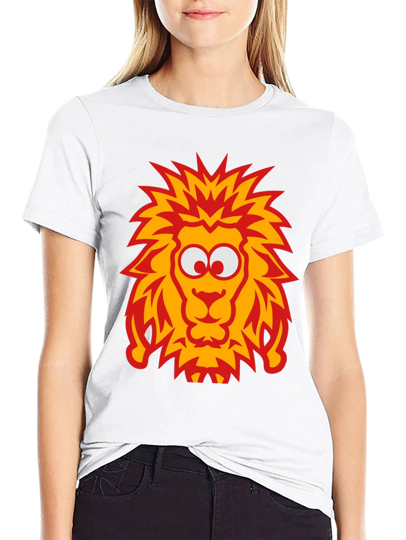 Lion Graphic Tee - Bold Cartoon Design