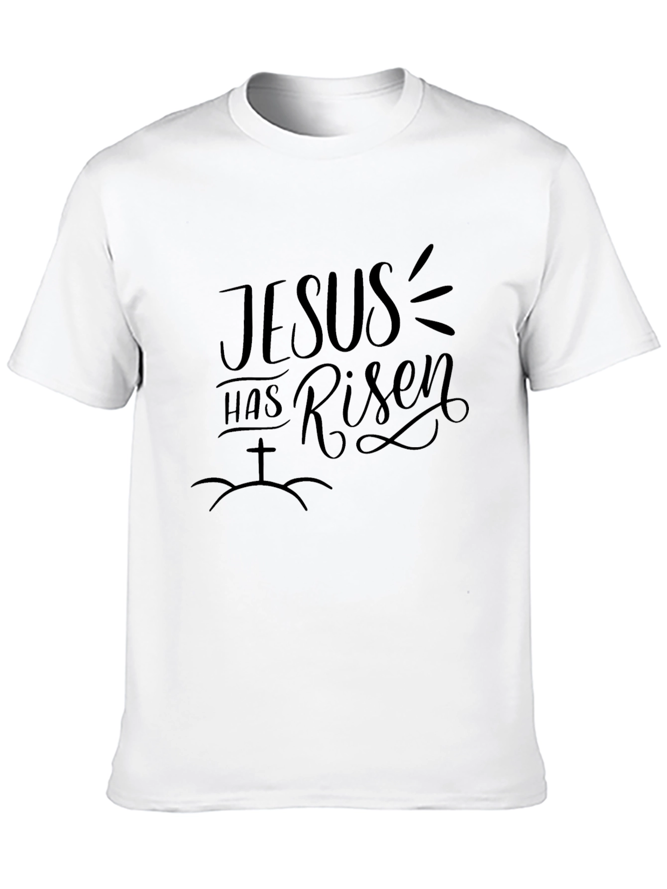 Jesus Has Risen Black Graphic T-Shirt