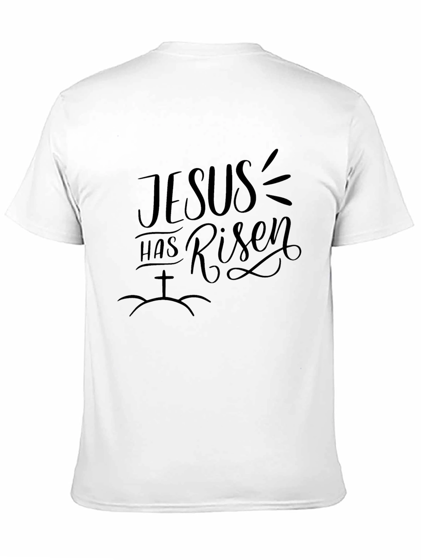 Jesus Has Risen Black Graphic T-Shirt