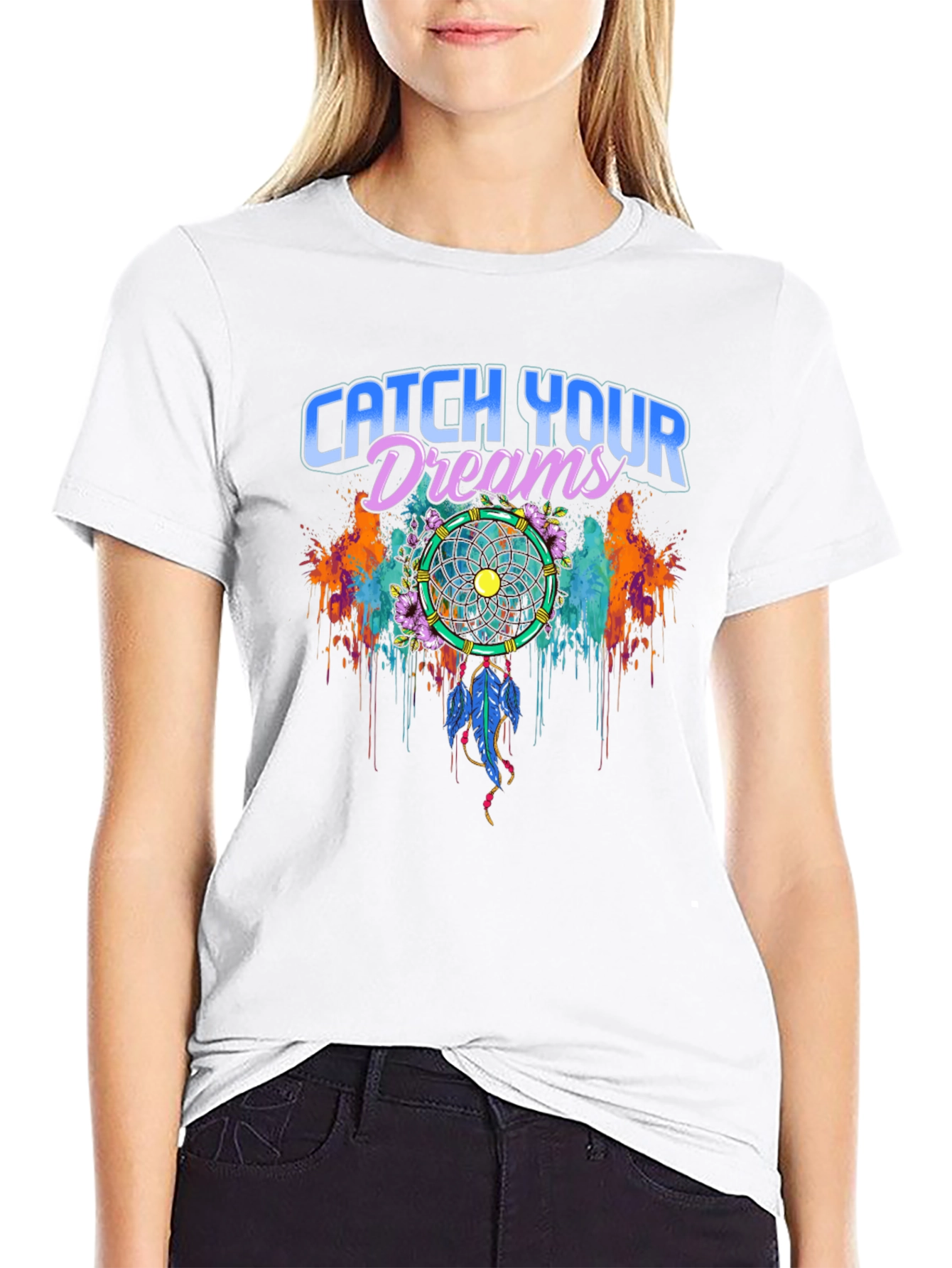 Catch Your Dreams Graphic Tee - Dreamcatcher Design