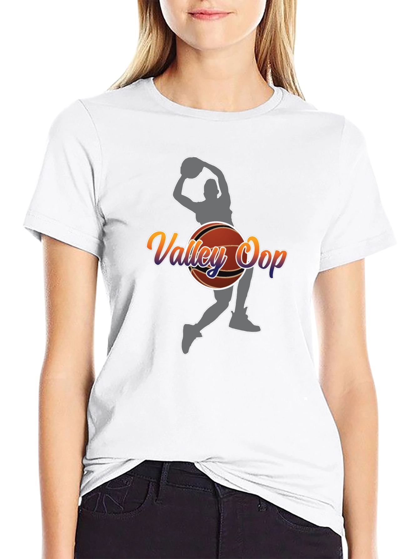 Valley Oop Graphic Tee - Black Cotton Blend