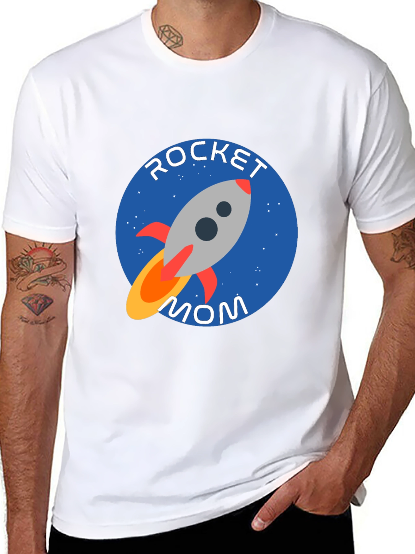 Rocket Mom Graphic Tee - Space Lover Shirt
