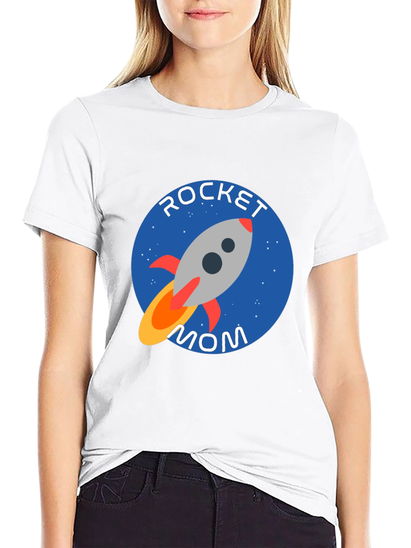 Rocket Mom Graphic Tee - Space Lover Shirt