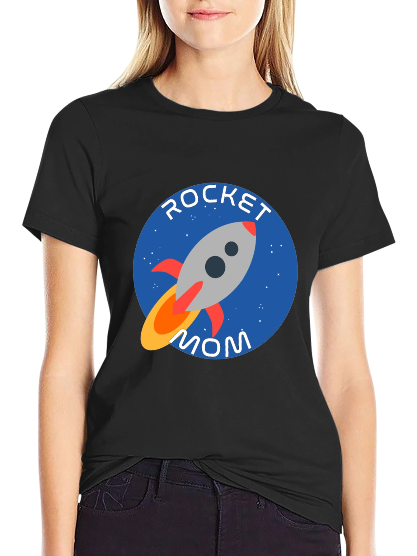 Rocket Mom Graphic Tee - Space Lover Shirt