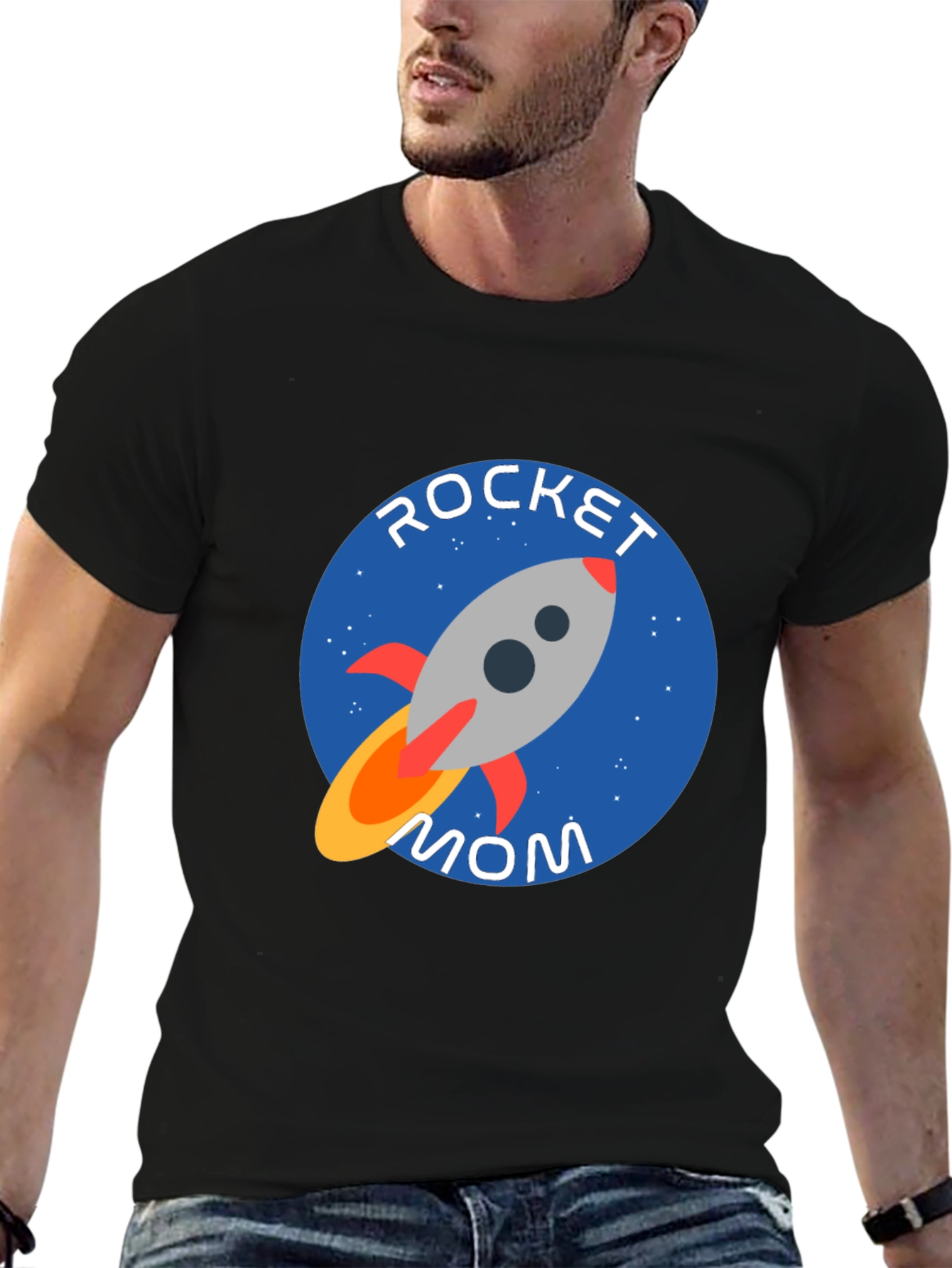 Rocket Mom Graphic Tee - Space Lover Shirt