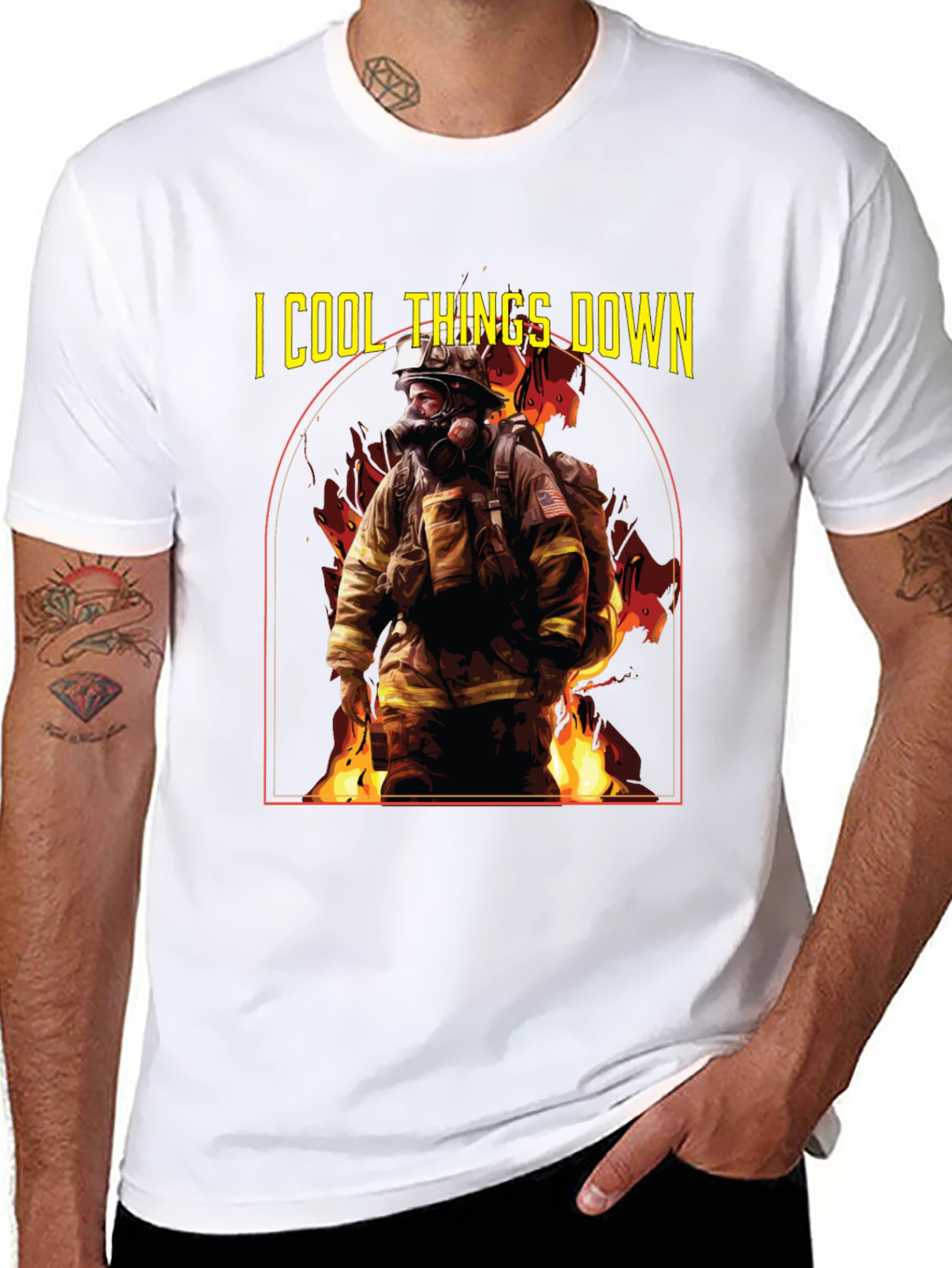 I Cool Things Down Firefighter T-Shirt