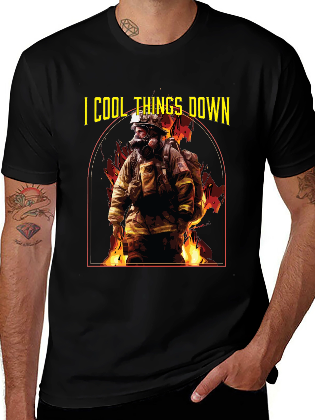 I Cool Things Down Firefighter T-Shirt