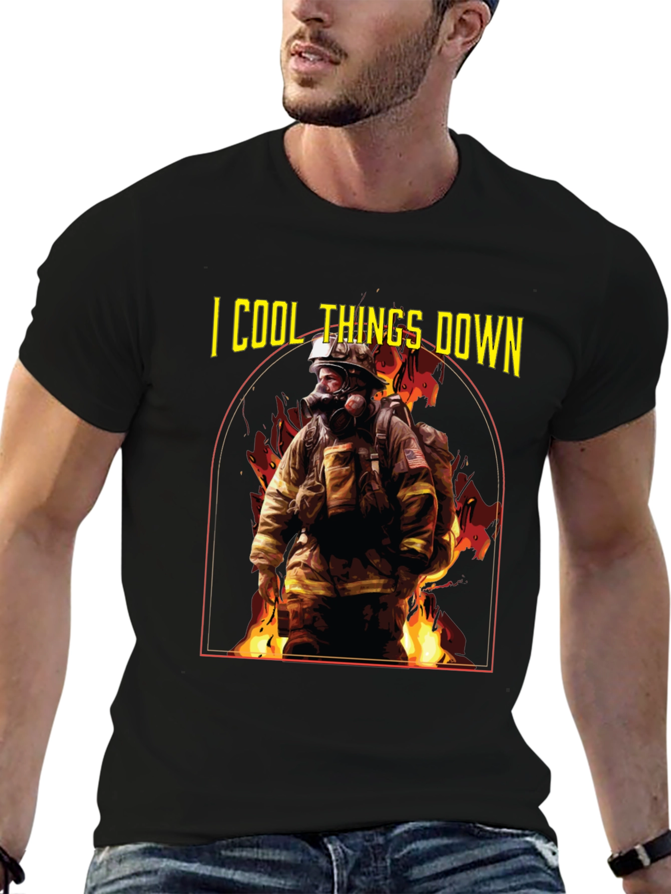 I Cool Things Down Firefighter T-Shirt